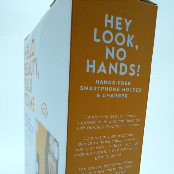 Danielle Creations Bluetooth L.E.D. Vanity Mirror Wireless Charging Hands Free - Picture 3 of 8